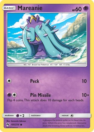 Mareanie (105) 105/214 - SM  Lost Thunder - Poke-Collect