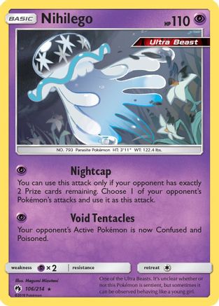 Nihilego 106/214 - SM  Lost Thunder Reverse Holofoil - Poke-Collect