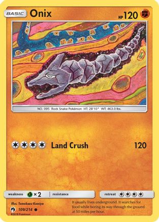 Onix 109/214 - SM  Lost Thunder Reverse Holofoil - Poke-Collect
