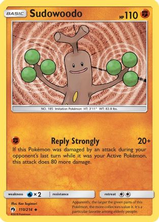 Sudowoodo 110/214 - Lost Thunder Reverse Holofoil - Poke-Collect