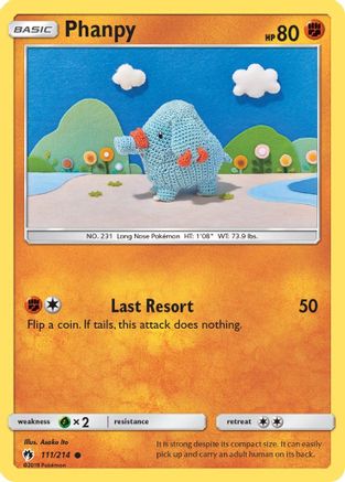 Phanpy 111/214 - Lost Thunder Reverse Holofoil - Poke-Collect
