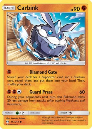 Carbink (117) 117/214 - SM  Lost Thunder Reverse Holofoil - Poke-Collect