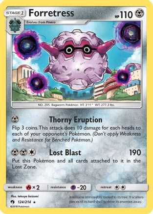 Forretress 124/214 - SM  Lost Thunder - Poke-Collect