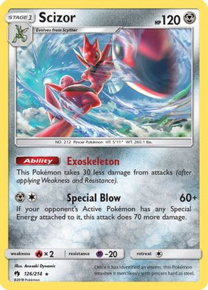 Scizor 126/214 - SM  Lost Thunder Reverse Holofoil - Poke-Collect