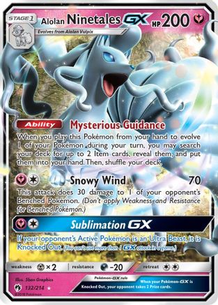 Alolan Ninetales GX 132/214 - SM  Lost Thunder Holofoil - Poke-Collect