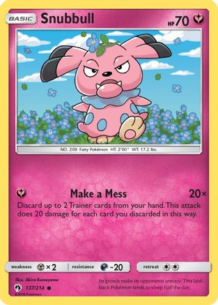 Snubbull 137/214 - Lost Thunder Reverse Holofoil - Poke-Collect