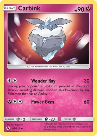 Carbink (143) 143/214 - SM  Lost Thunder Reverse Holofoil - Poke-Collect