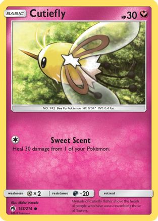Cutiefly 145/214 - SM  Lost Thunder Reverse Holofoil - Poke-Collect