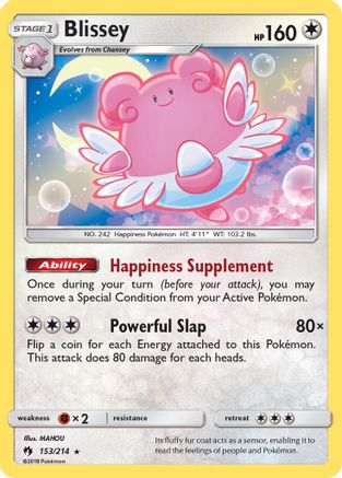 Blissey 153/214 - SM  Lost Thunder Holofoil - Poke-Collect