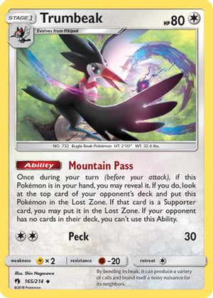 Trumbeak 165/214 - Lost Thunder - Poke-Collect