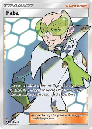 Faba (Full Art) 208/214 - SM  Lost Thunder Holofoil - Poke-Collect