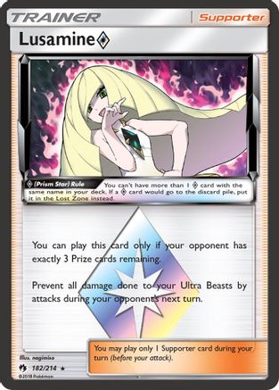 Lusamine Prism Star 182/214 - SM  Lost Thunder Holofoil - Poke-Collect