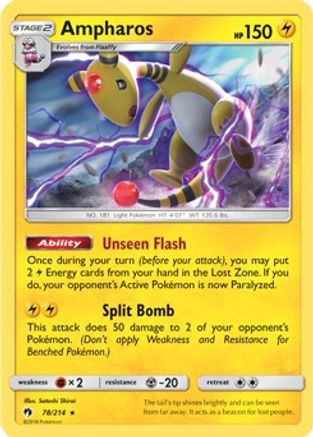 Ampharos - 78/214 (SM Lost Thunder) 78 - Deck Exclusives - Poke-Collect
