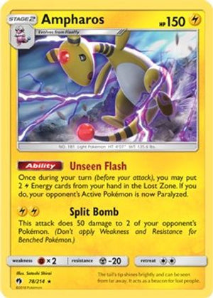 Ampharos - 78/214 (SM Lost Thunder) 78 - Deck Exclusives - Poke-Collect
