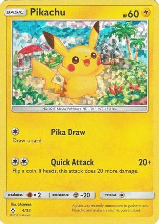Pikachu - 4/12 4/12 - McDonalds Promos 2018 Holofoil - Poke-Collect