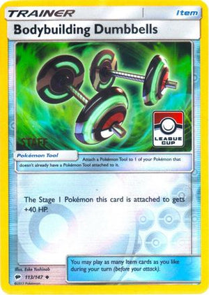 Bodybuilding Dumbbells - 113/147 (League Cup) [Staff] 113 - League & Championship Cards Reverse Holofoil - Poke-Collect