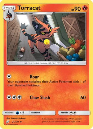 Torracat 21/181 - Team Up Reverse Holofoil - Poke-Collect