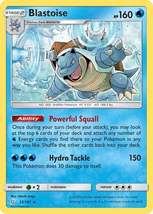 Blastoise 25/181 - SM  Team Up Reverse Holofoil - Poke-Collect