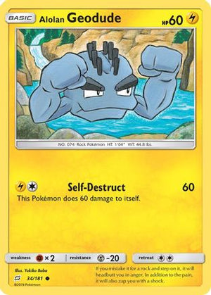 Alolan Geodude (34) 34/181 - SM  Team Up - Poke-Collect