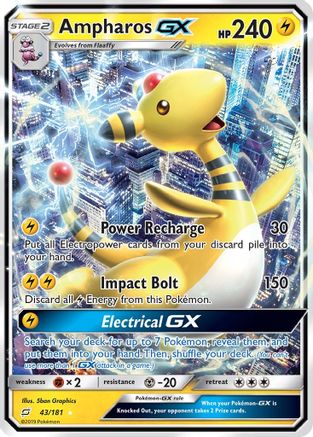 Ampharos GX 43/181 - SM  Team Up Holofoil - Poke-Collect