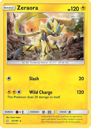 Zeraora 52/181 - Team Up Reverse Holofoil - Poke-Collect