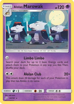 Alolan Marowak 64/181 - SM  Team Up Reverse Holofoil - Poke-Collect