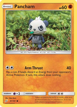 Pancham 81/181 - SM  Team Up Reverse Holofoil - Poke-Collect