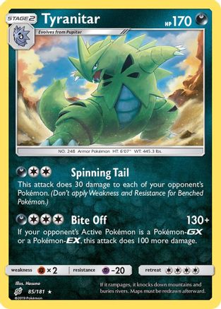 Tyranitar 85/181 - Team Up Reverse Holofoil - Poke-Collect