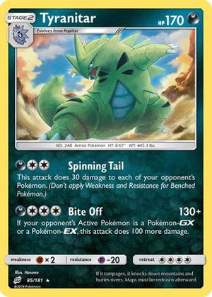 Tyranitar 85/181 - Team Up Reverse Holofoil - Poke-Collect