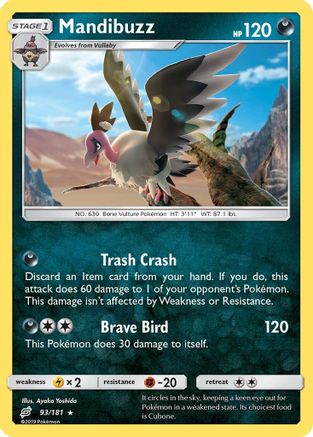 Mandibuzz 93/181 - SM  Team Up Reverse Holofoil - Poke-Collect