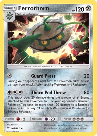 Ferrothorn 103/181 - SM  Team Up Reverse Holofoil - Poke-Collect