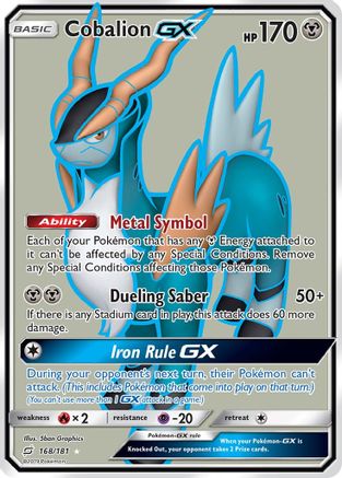 Cobalion GX (Full Art) 168/181 - SM  Team Up Holofoil - Poke-Collect