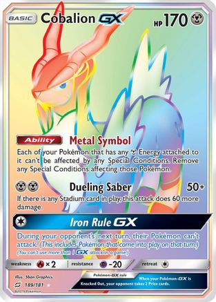 Cobalion GX (Secret) 189/181 - SM  Team Up Holofoil - Poke-Collect