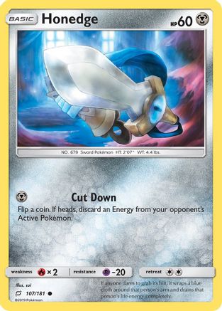 Honedge 107/181 - SM  Team Up Reverse Holofoil - Poke-Collect