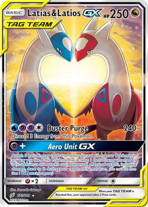 Latias & Latios GX (Alternate Full Art) 170/181 - SM  Team Up Holofoil - Poke-Collect