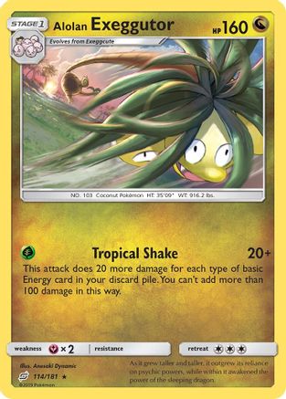 Alolan Exeggutor (114) 114/181 - SM  Team Up Reverse Holofoil - Poke-Collect