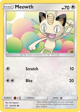 Meowth 125/181 - SM  Team Up - Poke-Collect