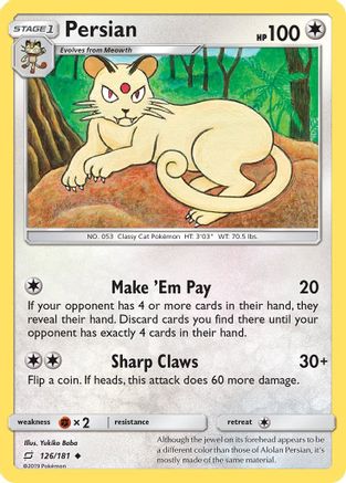 Persian 126/181 - SM  Team Up - Poke-Collect