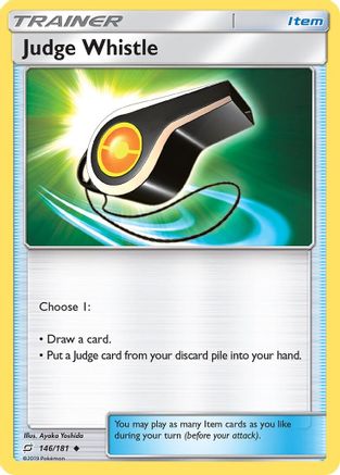 Judge Whistle 146/181 - SM  Team Up Reverse Holofoil - Poke-Collect