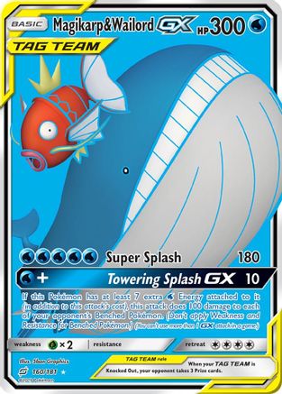 Magikarp & Wailord GX (Full Art) 160/181 - SM  Team Up Holofoil - Poke-Collect