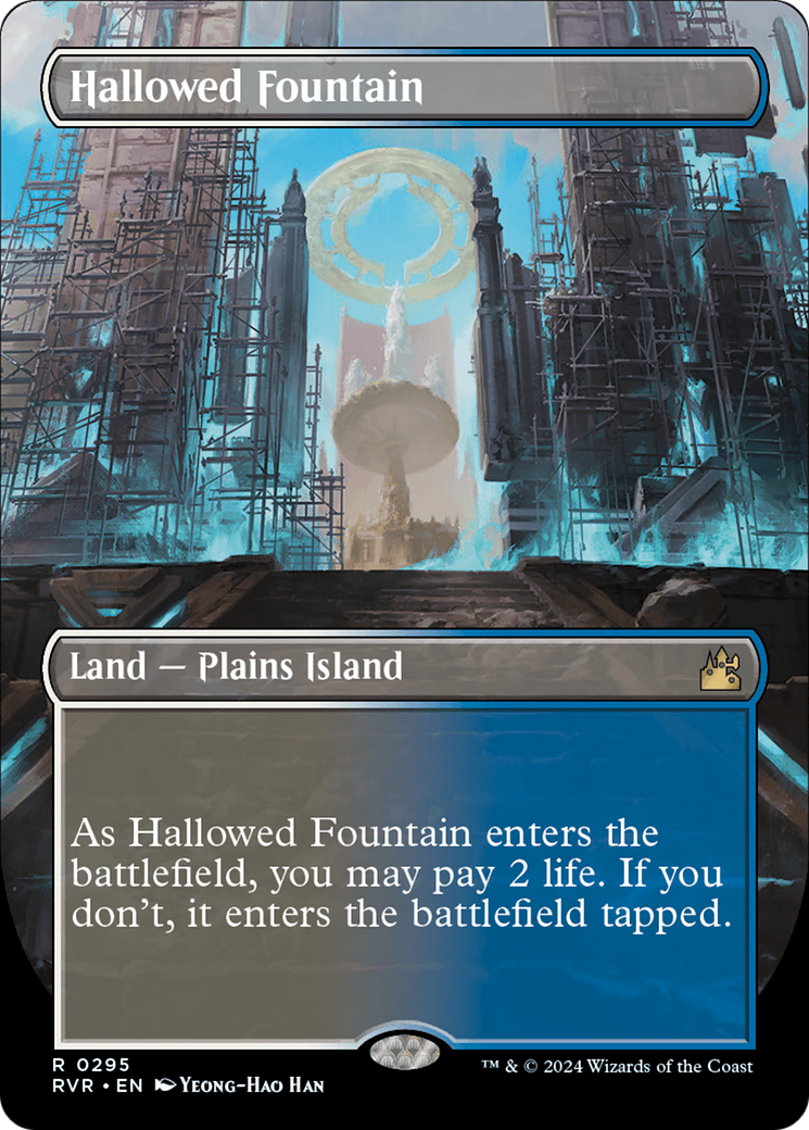 Hallowed Fountain (Borderless) (RVR-295) - Ravnica Remastered (Borderless) Foil - Poke-Collect