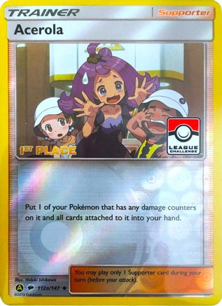 Acerola - 112a/147 (League Challenge) [1st Place] 112a/147 - League & Championship Cards Reverse Holofoil - Poke-Collect