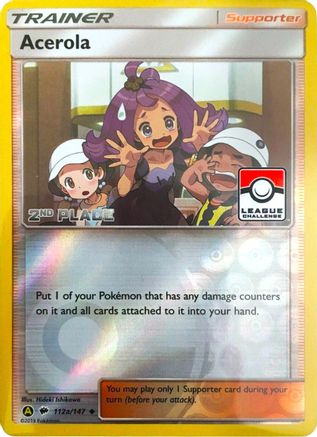 Acerola - 112a/147 (League Challenge) [2nd Place] 112a - League & Championship Cards Reverse Holofoil - Poke-Collect