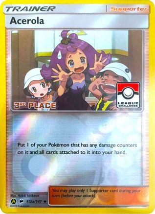 Acerola - 112a/147 (League Challenge) [3rd Place] 112a - League & Championship Cards Reverse Holofoil - Poke-Collect