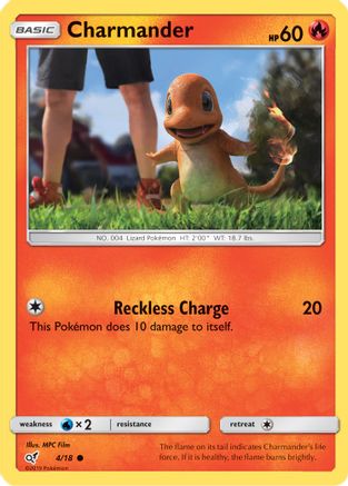 Charmander (Holo Common) 4/18 - Detective Pikachu Holofoil - Poke-Collect