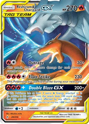 Reshiram & Charizard GX 20/214 - SM  Unbroken Bonds Holofoil - Poke-Collect