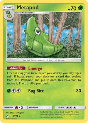 Metapod 3/214 - SM  Unbroken Bonds - Poke-Collect