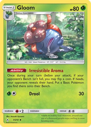 Gloom 7/214 - SM  Unbroken Bonds - Poke-Collect