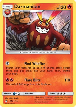 Darmanitan 24/214 - SM  Unbroken Bonds - Poke-Collect
