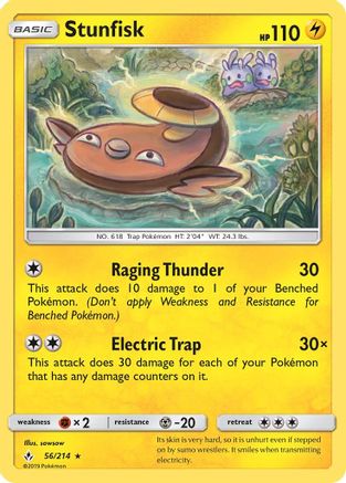 Stunfisk 56/214 - Unbroken Bonds Reverse Holofoil - Poke-Collect